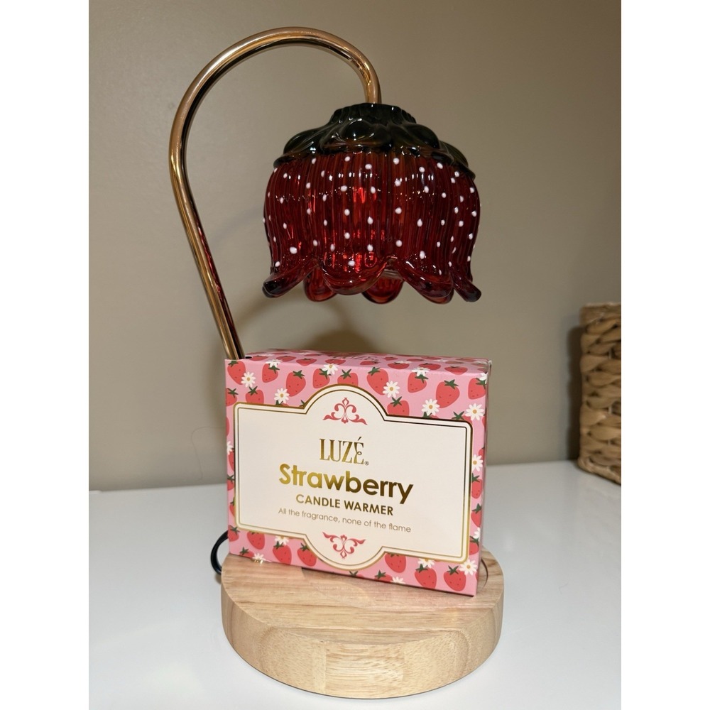 NEW Luze STRAWBERRY Candle Warmer Lamp‎ Adjustable W/ Timer